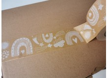 Papier Klebeband bedruckt Regenbogen - 50m